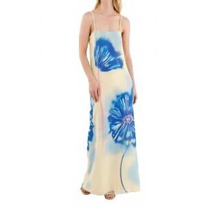 NEW ESPECIA java long maxi dress in blue
